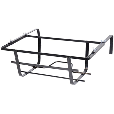 Balconiera regolabile "Tulipano" portavaso rettangolare in ferro battuto fioriera "Made in Italy" -50 Cm