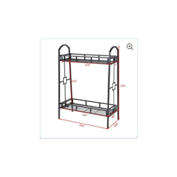 Espositore per piante in metallo a 2 livelli Espositore per giardino di casa Decorazione per interni ed esterni (nero) características