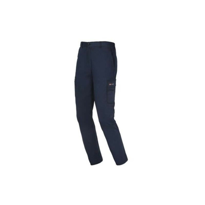 Issa - PANTALONE EASY IN COTONE BLU STRETCH 8038-XL