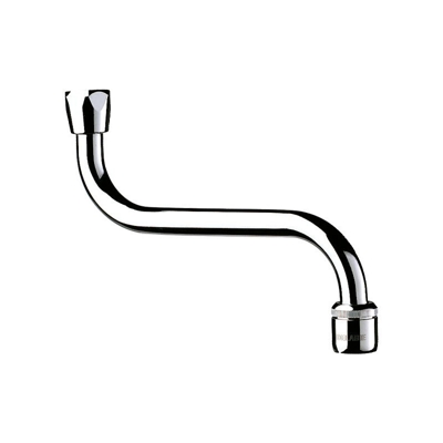 Delabie - Beccuccio orizzontale universale F3/4' L.150 - H.130 rompigetto regolabile -