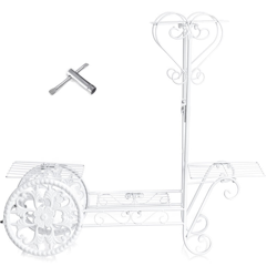 Mohoo - 4 pneumatici in metallo portavaso per fiori espositore per piante mensola portaoggetti in ferro arredamento da giardino (bianco, 1x) precio