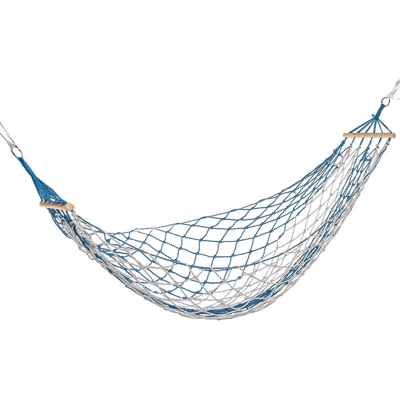 Mohoo - Sedia amaca altalena appesa corda sedile rete sedia albero patio esterno interno 120 kg (270 cm blu)