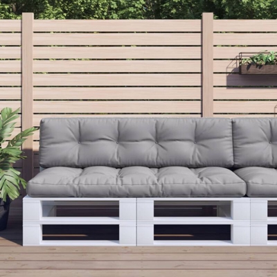 Cuscini per Divano su Pallet 2 pz Grigi