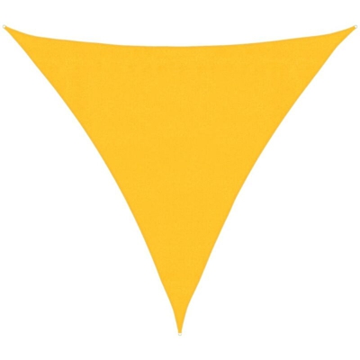 Vela Parasole 160 g/m² Gialla 3,6x3,6x3,6 m in HDPE