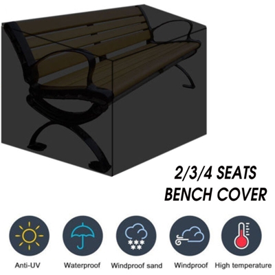 Mohoo - Panca a 4 posti per mobili da ufficio Copertura impermeabile per la protezione del giardino (4 posti - 190x66x89cm)