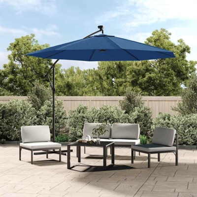 Telo di Ricambio per Ombrellone Bianco Azzurro 350 cm