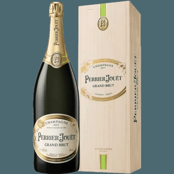 CHAMPAGNE PERRIER JOUËT - GRAND BRUT - JEROBOAM - CASSA DI LEGNO