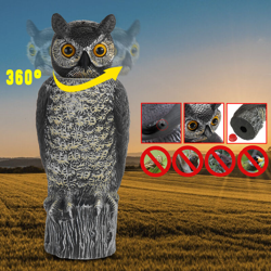 Mohoo - Grande decoro esca gufo con azione del vento con piccione uccello cacciatore di testa a 360 ° precio