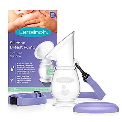 Lansinoh Pompa per latte in silicone per salvare ogni goccia di latte materno, 100% silicone