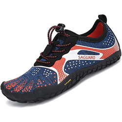 Barefoot Scarpe da Corsa Ragazze Ragazzi Piedi Nudi Trail Running Trekking Escursionismo Fitness Blu Scuro Gr.30 precio