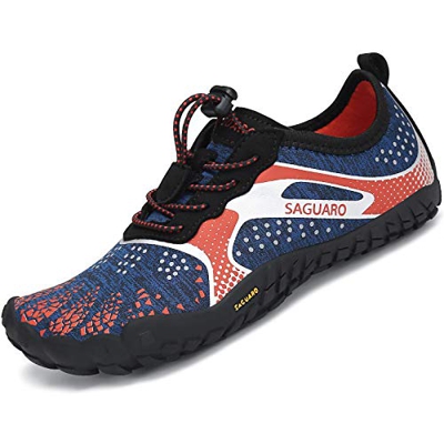 Barefoot Scarpe da Corsa Ragazze Ragazzi Piedi Nudi Trail Running Trekking Escursionismo Fitness Blu Scuro Gr.30
