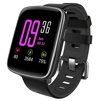 YAMAY Smartwatch Chiamate Bluetooth Orologio Fitness Sportivo Cardiofrequenzimetro da Polso Contapassi Orologio Telefono Risposta Chiamate Impermeabil