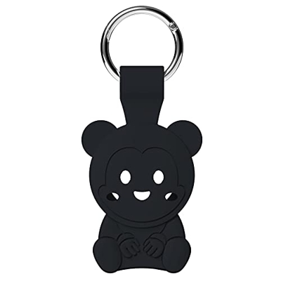 SHOULIAN per Custodia Apple Air_Tags, Custodia Protettiva in Silicone per Custodia airtag Apple, con Design a Cartoni Animati Anti-Perdita Portachiavi
