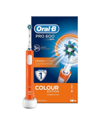 Oral-B Pro 600 Cross Action Colour Edition Spazzolino Elettrico Ricaricabile Arancione características