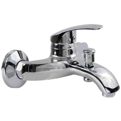 Rubinetto per vasca a parete miscelatore da doccia monocomando da bagno in ottone cromato