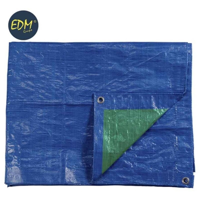 Tendalino 3x4mts occhielli in metallo blu / verde a doppia faccia densità 90 gr / m2