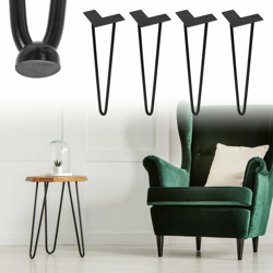 Gambe da tavolo telaio tavoli bassi 4x acciaio nero 40 cm 2 montanti max 150 kg características