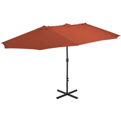 YOUTHUP Ombrellone da Esterni Palo in Alluminio 460x270cm Terracotta - Arancione características