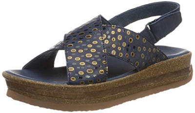 Think! ZEGA_3-000206 nachhaltige, Sandali Bassi Donna, 8000 Indigo Combi, 38 EU
