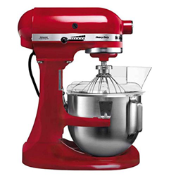 KitchenAid 5KSM5BER Robot da Cucina Heavy Duty da 4,8 L 5KPM5EER, 120 W, 4.83 Litri, 0 Decibel, 18/8 Stainless Steel, 10 velocità en oferta