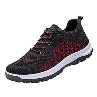 Scarpe da corsa da uomo in tessuto a rete con lacci traspirante suola morbida scarpe casual maratona trail running compressione resistente all'usura s