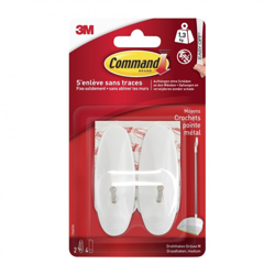 3M Ganci a filo medium Command™ (L x L x A) 29 x 29 x 79 mm Bianco, Metallo Contenuto: 2 pz. características