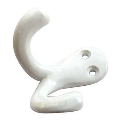 Handtuchhaken 2 Hak.H.31mm B.52mm Alu.weiß besch.