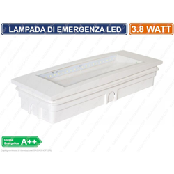 TOT Elettrico Lampada LED uscita di emergenza 1,2W incasso parete IP40 en oferta