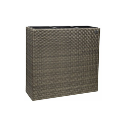 GartenfreudeÂ âÂ Portavaso/divisore in polirattan con 3Â Inserti in plastica, per Interni ed Esterni, 76Â x 26Â x 73Â cm (LxPxA), Diversi Modelli características