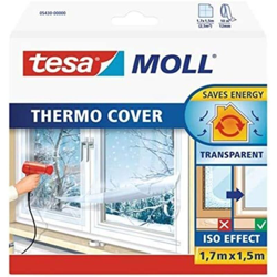 Tesa Moll Thermo Cover Window Pellicola Isolante per Finestre - Isolante Termico Trasparente per le Finestre - Include Nastro Biadesivo per Una en oferta