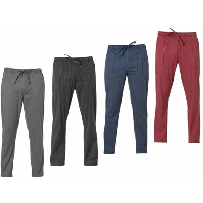 Pantaloni cuoco Giblor’s Enrico gessato 11P08P20-Blu-M - Blu - - Blu