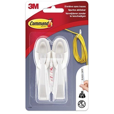 3M Supporto per cavi Command™ (L x L x A) 95 x 25 x 25 mm Bianco, Grigio Contenuto: 2 pz.