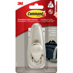 3M Gancio in metallo Command™ Forever Classic L (L x L x A) 105 x 41 x 41 mm Nickel (spazzolato) Contenuto: 1 pz. precio