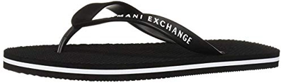 Armani Exchange Flip Flop PVC+Eva, Infradito Uomo, Nero (Black+White Logo 00002), 42 EU
