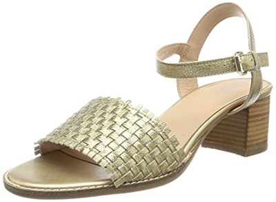 Geox D Sozy Mid A', Sandali con Tacco Donna, Gold, 39 EU