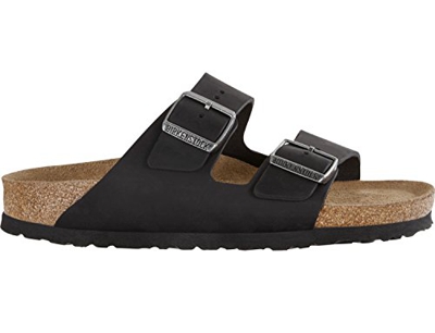 Birkenstock Schuhe Arizona SFB Geöltes Nubukleder Schmal Black (752483) 46 Schwarz