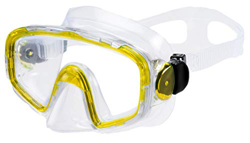 AQUAZON SHARK Maschera da snorkeling junior medium, maschera subacquea, occhiali da nuoto, maschera da sub per bambini, ragazzi da 7 a 14 anni, vetro  características