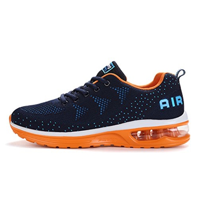 Fexkean Uomo Donna Scarpe da Ginnastica Sportive Sneakers Running Basse Basket Sport Outdoor Fitness Respirabile Mesh(A35BlueOrange41)