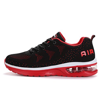 Fexkean Uomo Donna Scarpe da Ginnastica Sportive Sneakers Running Basse Basket Sport Outdoor Fitness Respirabile Mesh(A35Red44)