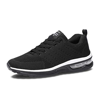 Fexkean Uomo Donna Scarpe da Ginnastica Sportive Sneakers Running Basse Basket Sport Outdoor Fitness Respirabile Mesh(5066-BK47)
