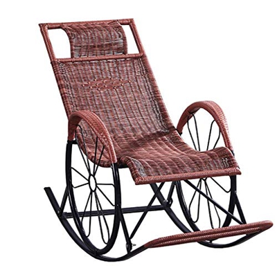 WGFGXQ Sedia a Dondolo, Sedie in Rattan Lettino Lettino Prendisole Lettini Prendisole reclinabili Sedie Relax Sedie a Dondolo Lettino reclinabile da G