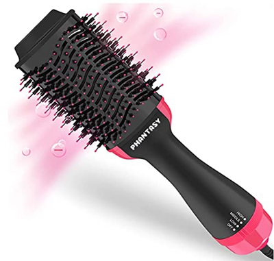 【Phantasy】Spazzola Asciugacapelli, Piastra capelli , Phone per capelli,Spazzola capelli 3 in 1 Multifunzionale Spazzola ad Aria Calda Ionica di 3 Temp