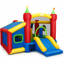 Goplus - Castello Gonfiabile per Bambini in PVC con Scivolo e 100 Palline Colorate,Giochi Gonfiabili Giganti da Giardino 380x305x215cm precio