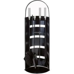 Home&Styling Set di Utensili per Caminetto in Metallo Nero en oferta