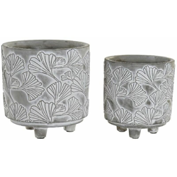 Vaso Grigio Cemento Frunz? Arena (2 pcs) - Dkd Home Decor precio