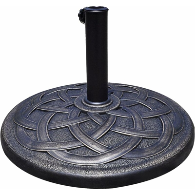 Goplus - Base Rotonda da Esterno per Ombrellone, Supporto Stabile e Pesante per Ombrellone, Ideale per Giardino e Cortile, Adatto per Palo Ombrellone