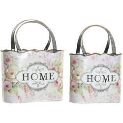 Vaso Rosa Metallo (2 pcs) - Dkd Home Decor en oferta