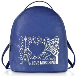 Zaino Love Moschino In Ecopelle Mod. City Lovers Backpack Paris Colore Blu Donna Bs19mo34 características