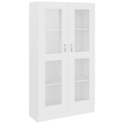 Armadietto Con Vetrina Bianco 82,5x30,5x150 Cm In Truciolato