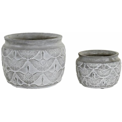 Vaso Grigio Cemento Arena (2 pcs) - Dkd Home Decor precio